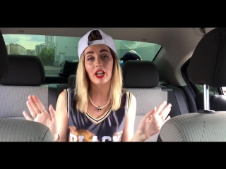 girl rapping in a car (olisha)