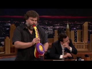 jack black performs his legendary sax-a-boom with the roots daddy