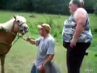 crazy aunt and poor horse